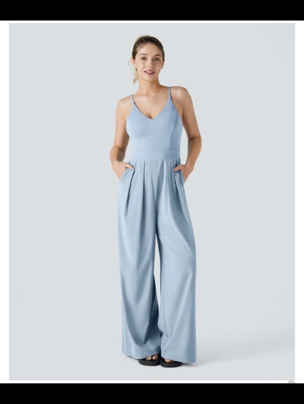Breezeful™ Backless Side Invisible Zipper Pocket Wide Leg Quick Dry XL